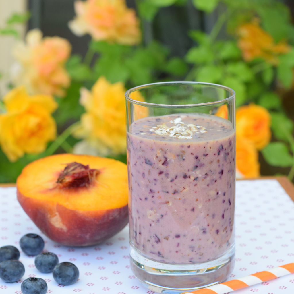 Peach and Blueberry Smoothie